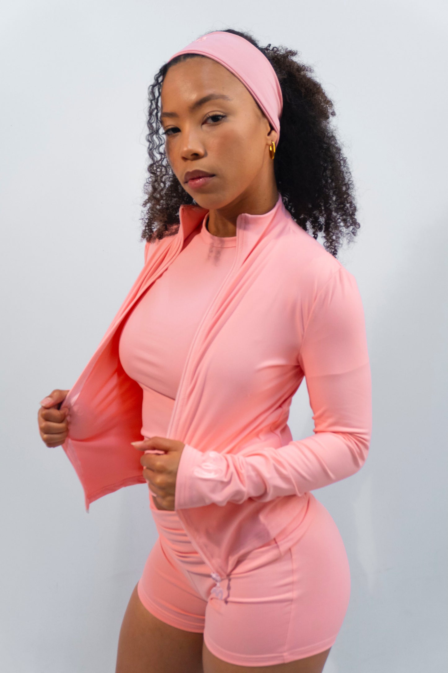 Classic Pink Fold Over Shorts