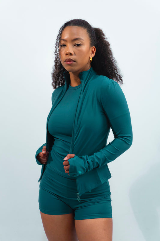 Classic Green Fold Over Shorts