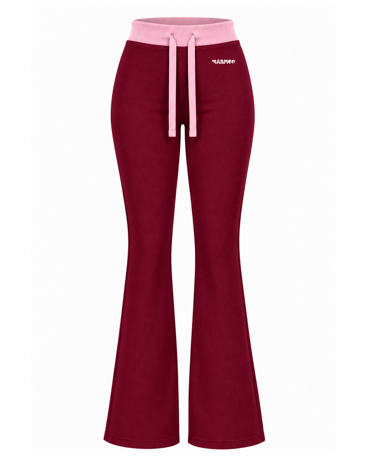 Waffle Knit Flared Pants