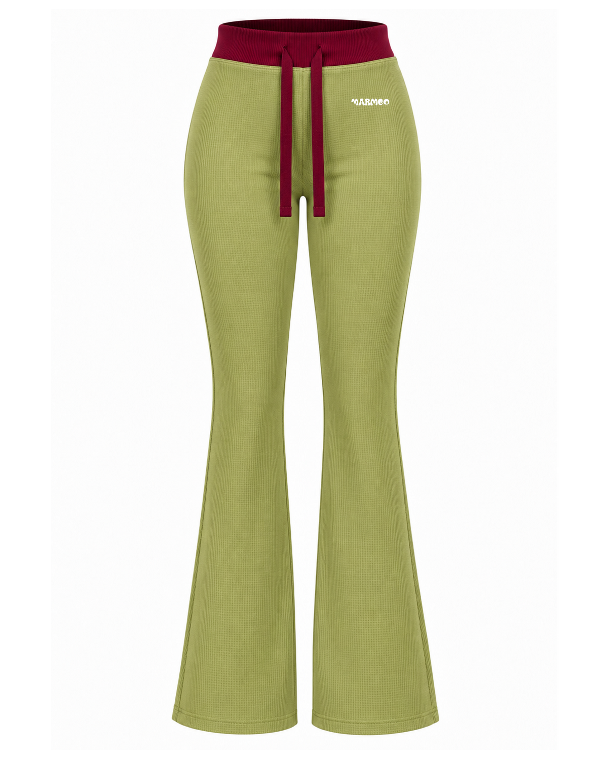 Waffle Knit Flared Pants