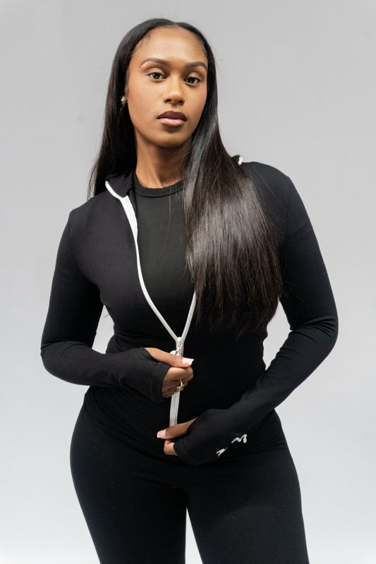 Classic Black Zip Up Jacket