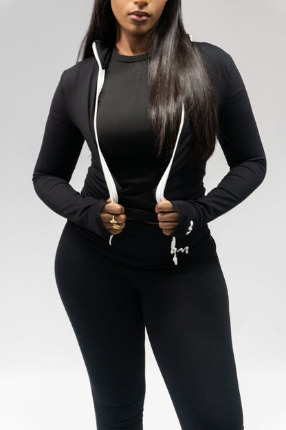 Classic Black Zip Up Jacket