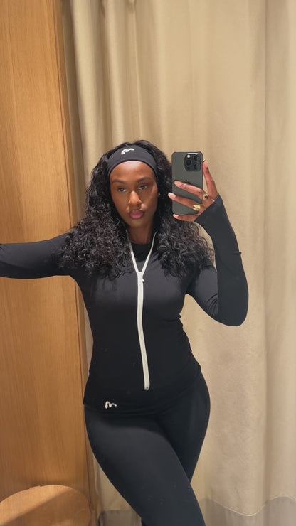 Classic Black Zip Up Jacket