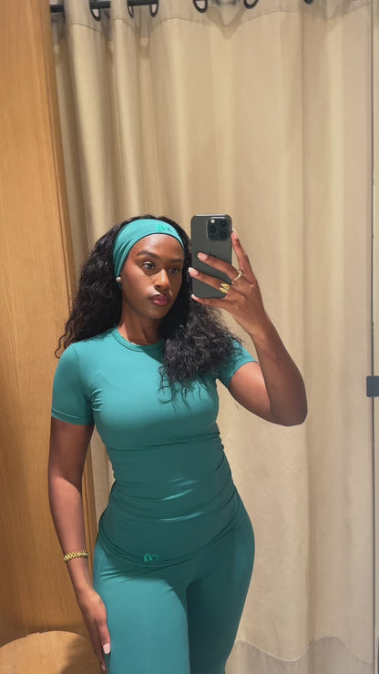 Classic Green Fold Over Leggings