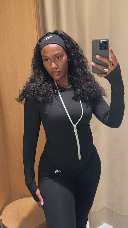 Classic Black Fold Over Leggings