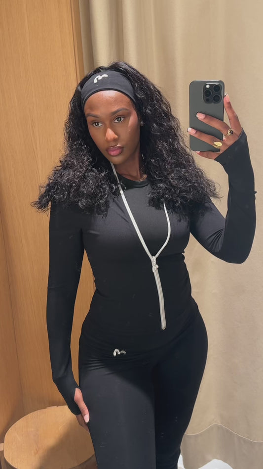 Classic Black Fold Over Leggings